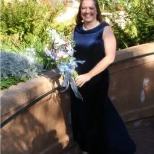 Coldwater Creek Navy High Low Dress